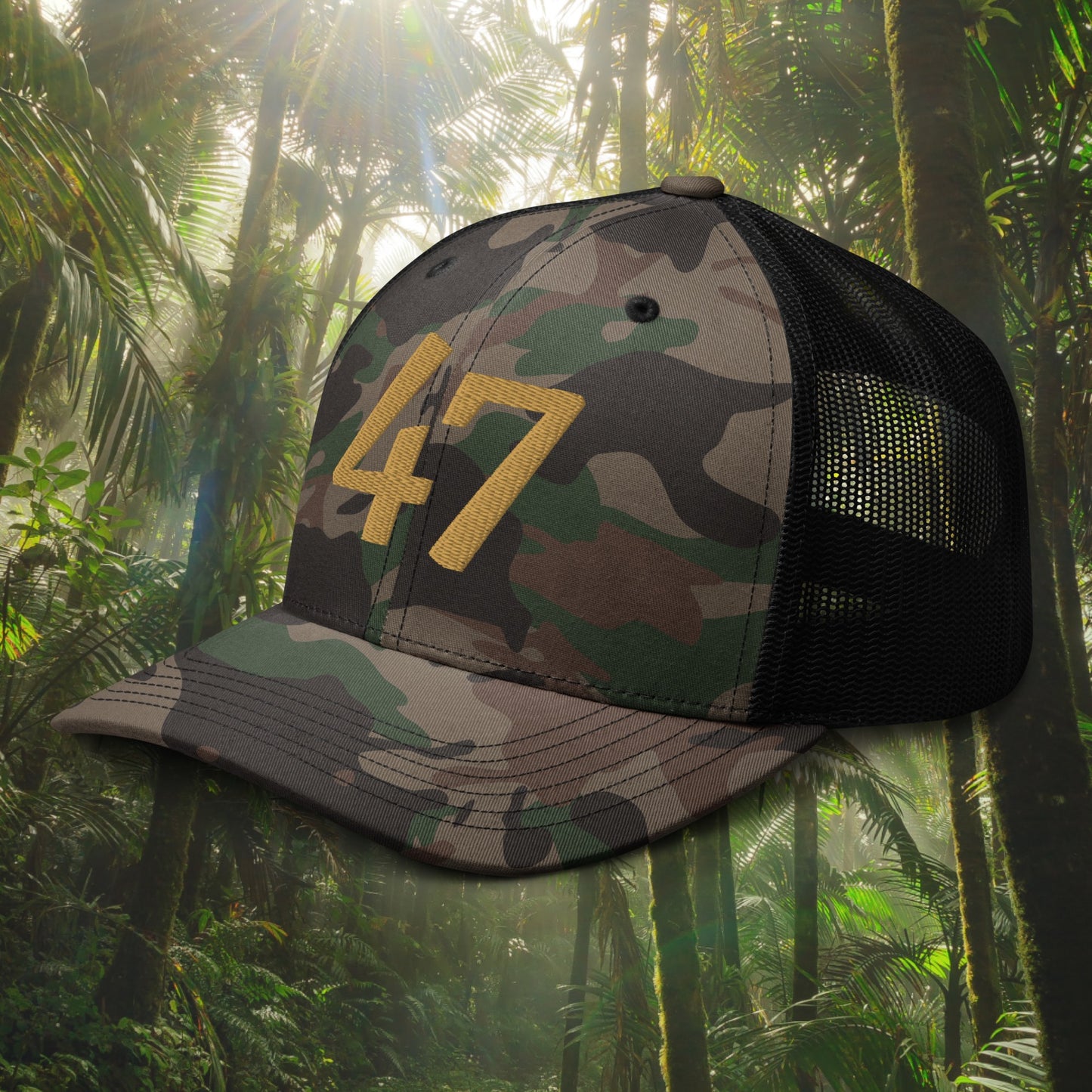 Camo Gold 47 Hat Left View