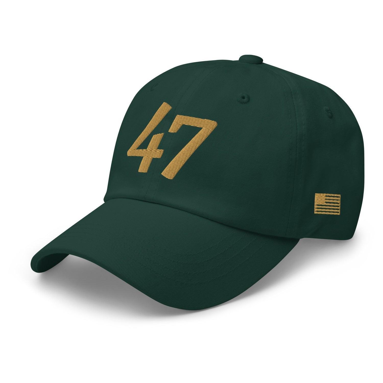 Green cap with '47' logo on a white background