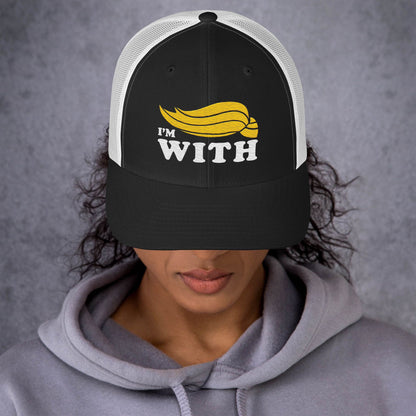 Right Wave Trucker Hat Female Top View