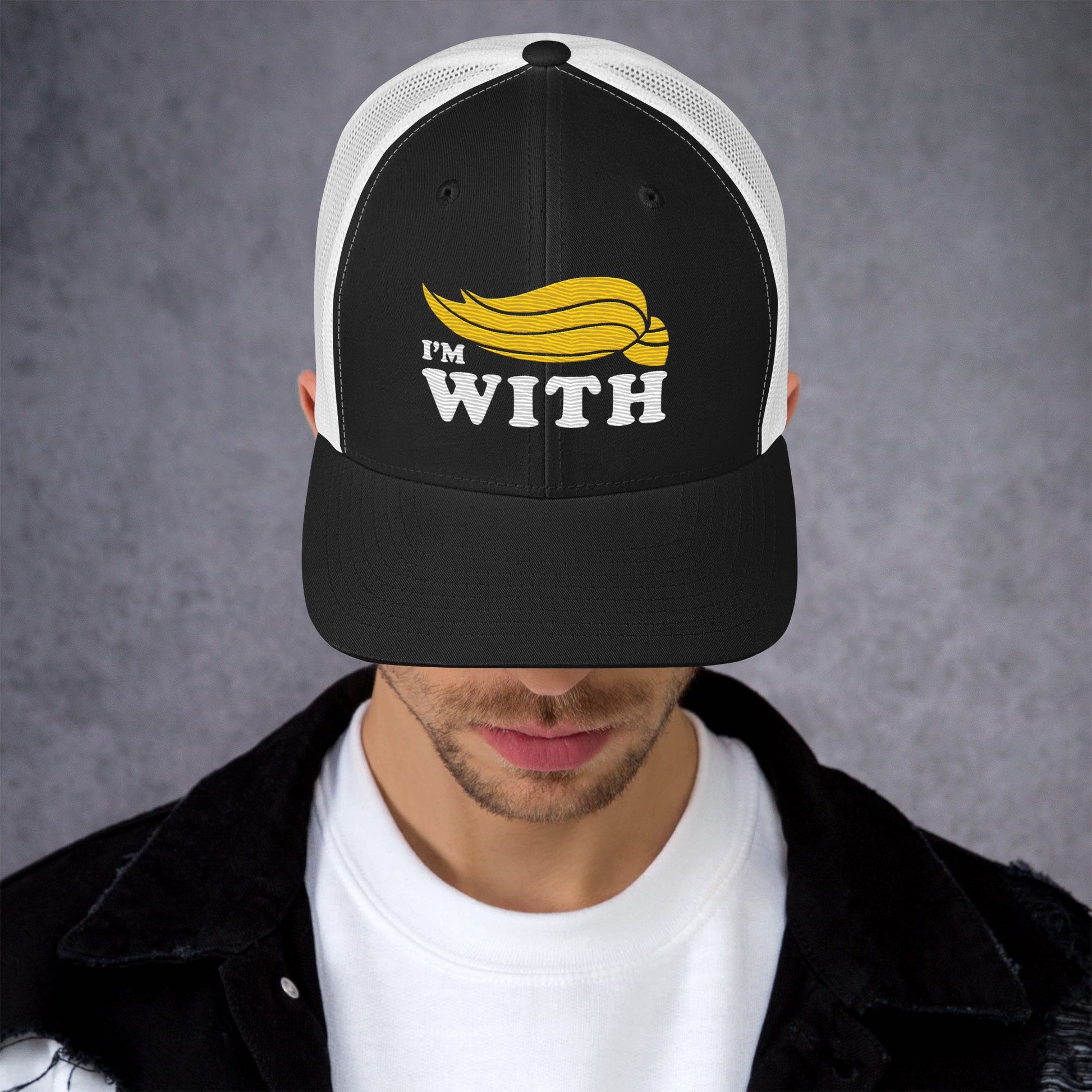 Right Wave Trucker Hat Male Top View