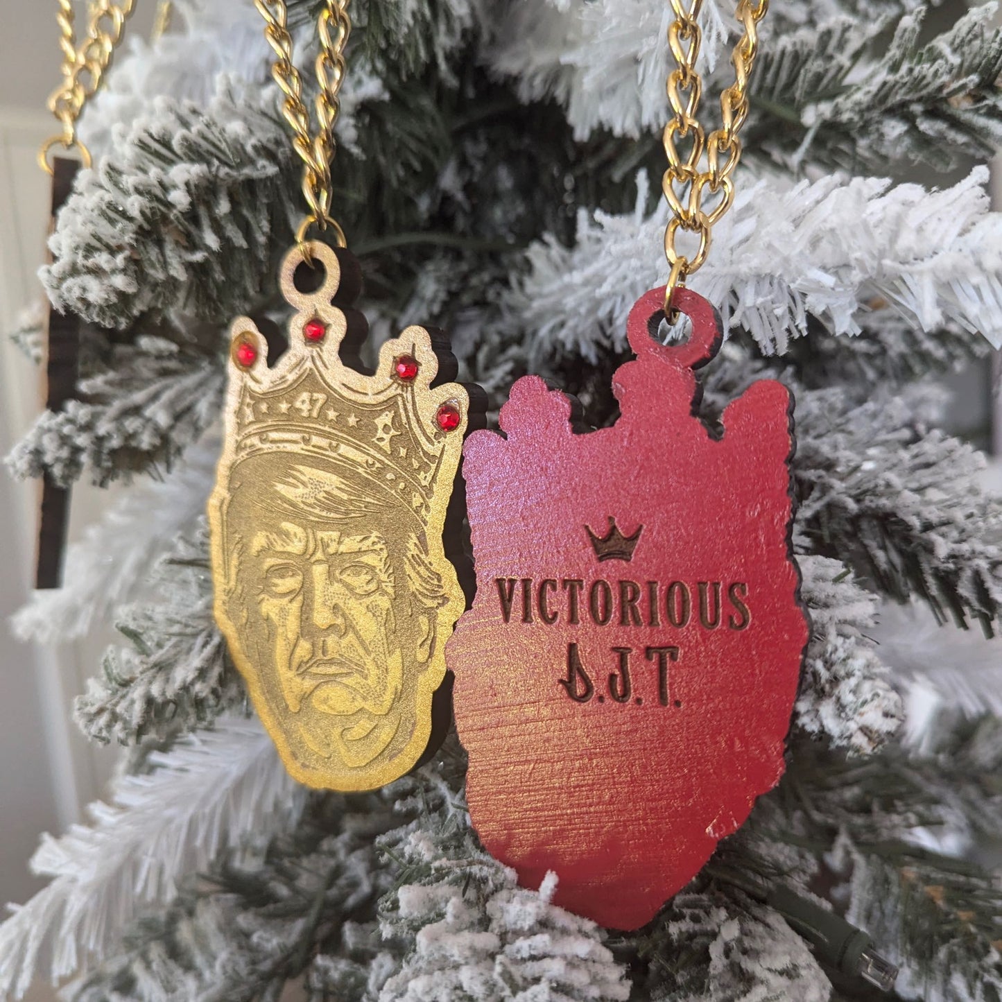 Victorious Red Ornament On Tree